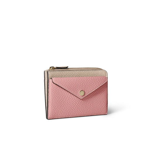 エンベロープ ミニジップ ウォレット シュリンクレザー